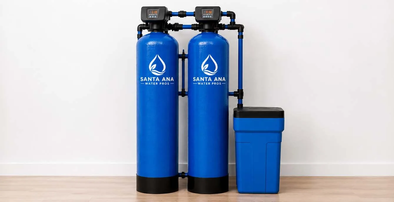 Water Softener or Water Filter: Which Does Your Santa Ana Home Need? Water softener and whole-house water filter system in a Santa Ana home